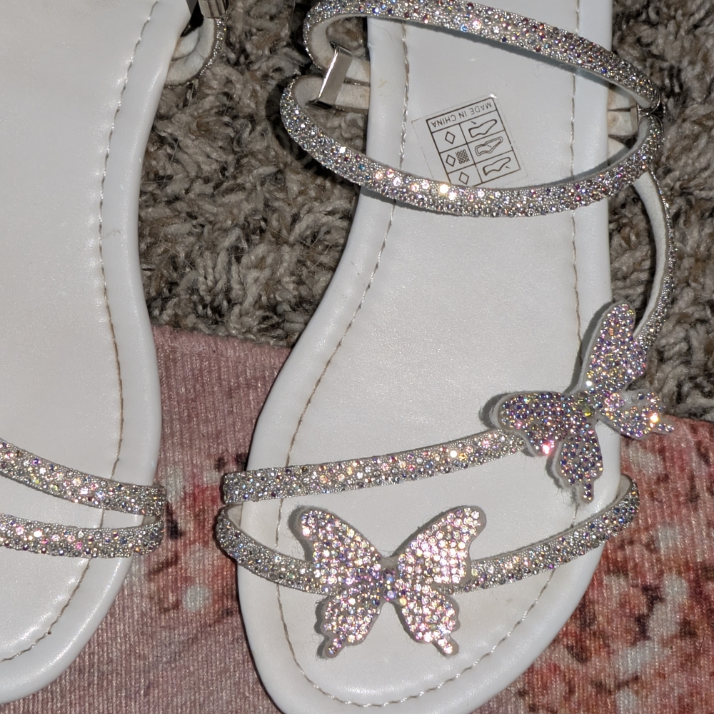 Women's Silver Rhinestone Sandals - Picture 6 of 7